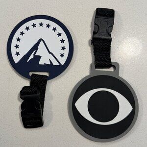 CBS & Paramount Studio Logo Rubber Luggage Tag Set - New